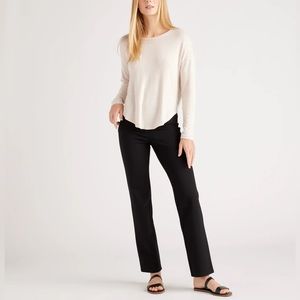 Quince regular  Ultra-Stretch Ponte Straight Leg Pant  NWT Black
